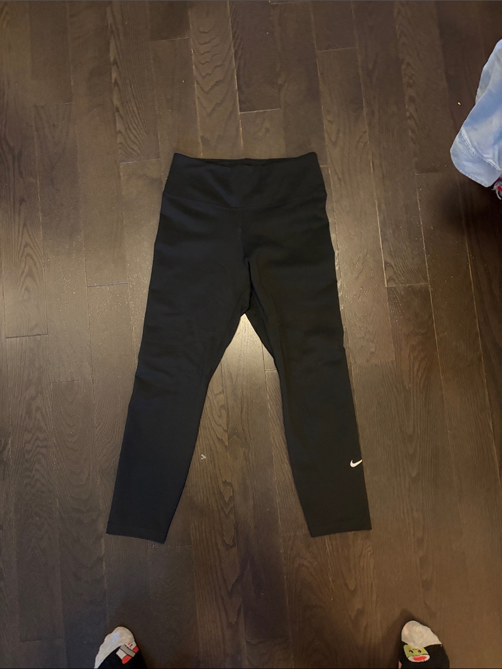 Nike Black Performance Leggings with White Swoosh